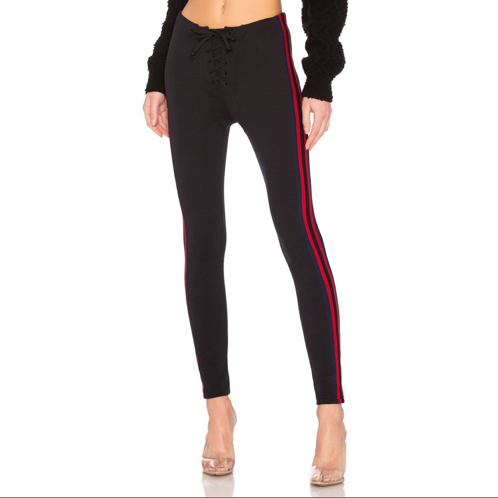 Yeezy Season 5 striped lace up leggings, size XS